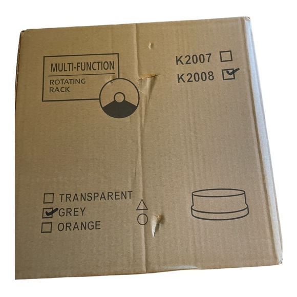 Lazy Susan Grey Organizer with 3 Removable Storage Bins - Picture 5 of 7